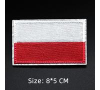 Patch De Broderie Drapeau Europe Russe Espagne Suisse France Patchs Tactiques À Crochet Et Boucle Pour Sacs À Dos Vêtements Patchs De Couture De L'armée Badge - Type Poland