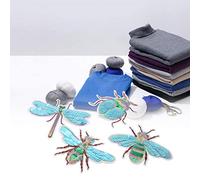 Patch de Broderie, Patch de Décoration 4 Pièces Patchs de Broderie d'insectes Mignons Patch de Décoration de Couture Bricolage Vêtements Appliqués