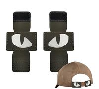 Patch de chapeau yeux de chat - Attaches à crochet Patch yeux de chat Patchs de broderie - de multi-usages qui ne se décolore pas pour les vêtements et les chapeaux