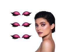 Patch de cils d'ombre à paupières auto-adhésif 3-en-1 avec faux cils, autocollants de maquillage résistants à l'eau pour toutes les formes d'yeux, application facile pour les débutants (Rose)