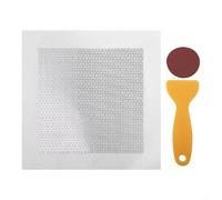 Patch de cloison sèche en acier galvanisé et fibre de verre pour réparer les dommages importants au mur tout en maintenant la planéité et l'état de préparation de la finition (15 x 15 cm)