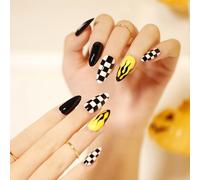 Patch De Colle Pour Faux Ongles, 24 Pièces, Amovible, Long Paragraphe, Mode Manucure, Gain De Temps, Nouvelle Vente