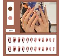 Patch De Colle Pour Faux Ongles, 24 Pièces, Amovible, Long Paragraphe, Mode Manucure, Gain De Temps, Vente