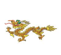 Patch de Dragon doré Patch Applique brodé Dragon chinois coudre sur fer sur des patchs pour bricolage Dragon chinois Costume Jeans vestes