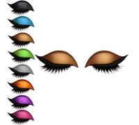 Patch de fard à paupières pour les yeux paresseux, 2 en 1 autocollants de maquillage pour les yeux réutilisables, autocollant 3D fard à paupières naturelles avec faux cils et ombre (Marron, 1paires)