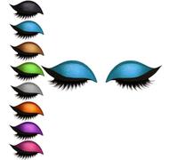 Patch de fard à paupières pour les yeux paresseux, 2 en 1 autocollants de maquillage pour les yeux réutilisables, autocollant 3D fard à paupières naturelles avec faux cils et ombre (Bleu, 1paires)