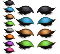 Patch de fard à paupières pour les yeux paresseux, 2 en 1 autocollants de maquillage pour les yeux réutilisables, autocollant 3D fard à paupières naturelles avec faux cils et ombre (B, 4paires)