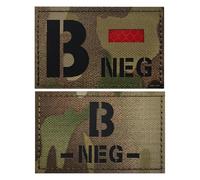 Patch de groupe sanguin A- B- AB- O- NEG Camouflage Badge réfléchissant infrarouge Patch de moral tactique pour sac à dos uniforme -B-