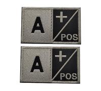 Patch de groupe sanguin A+ B+ O+ AB+ badge moral tactique brodé logo casque de premiers secours extérieur - A+