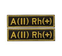 Patch de groupe sanguin AB AB O Type Pos Rh+ Rh- Patch d'identification de moral tactique brodé Patch de sac à dos-A(II) Rh+