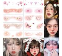 Patch de maquillage, autocollants de maquillage de Noël | 10 autocollants temporaires de fard à joues pour le visage - Accessoires de maquillage de festival, autocollants de maquillage du