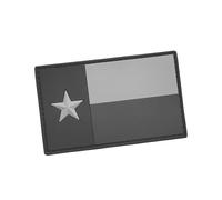 Patch de moral en PVC avec motif drapeau du Texas [Blackout Subdued] - Crochet et boucle au dos - Écussons pour sacs à dos, chapeaux, casquettes, gilets et plus encore