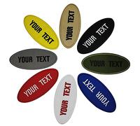 Patch de nom Personnalisé, Étiquette Personnalisée de Patchs de nom Brodés, Auto Agrippants Patchs à Repasser, Uniforme, Chemise de travail, Sa (8.9cm x 3.8cm)