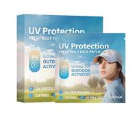 Patch de protection solaire de golf, gel de protection solaire UV, autocollant hydratant pour le visage, soin de la peau, bouclier respirant, taille de 6 cm, couleur transparente, pour golf, cyclisme,