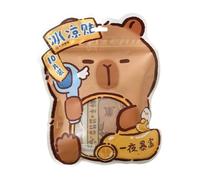 Patch De Refroidissement, Gel Patches De Refroidissement, 10 Pièces Patch Rafraîchissant Capybara, Pour Bande De Glace Pour Voyage, Adultes, enfante, Camping, Festival, Extérieur, 18.5x13x3cm