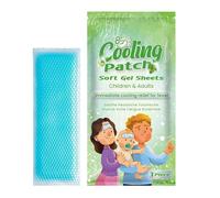 Patch de refroidissement - Tampon de reliefs en gel, bande froide apaisante | Pack de carter de température instantanée, calque de refroidissement de réduction de chaleur portable, patch de glace hydr