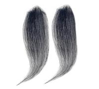 Patch De Remplacement De Frange En Cheveux Humains Perruque VéRitables,Patchs Invisibles Pour La Ligne Des Cheveux Du Front,Frange Monobloc Pour Hommes Et Femmes Perruque(2PCS 15cm,3x3x2)