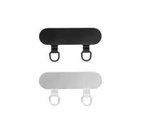 Patch De Remplacement Ultra Fin En Acier Inoxydable Twindsor Pour Téléphone Portable,Sangles De Téléphone,Joint Robuste,Pièce Allergique En Métal De Sécurité, - Type 1black 1silver