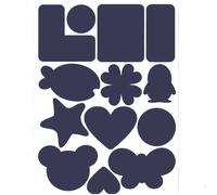 Patch De Réparation Autocollant Pour Vêtements 5 Feuilles Bleu Foncé