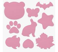 Patch De Réparation Cuir Autocollant 1 Feuille 13 Pièces Rose