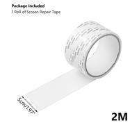 Patch de réparation d'écran de fenêtre et de porte multi-tailles,Kit de réparation adhésif,insectes d'intérieur,moustiques,écrans de fenêtre,rideau,moustiquaire - Type White tape roll