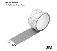 Patch de réparation d'écran de fenêtre et de porte multi-tailles,Kit de réparation adhésif,insectes d'intérieur,moustiques,écrans de fenêtre,rideau,moustiquaire - Type Black tape roll