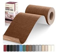 Patch de Réparation en Tissu de Lin, Cahomo 10x200 cm Tissu Autocollant Reparation, kit patch autocollant textile, pour Canapé en Lin, Oreiller, Chaise, Tête de Lit - Le Brun
