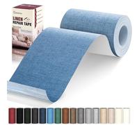Patch de Réparation en Tissu de Lin, Cahomo 10x200 cm Tissu Autocollant Reparation, kit patch autocollant textile, pour Canapé en Lin, Oreiller, Chaise, Tête de Lit - Bleu