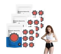 Patch de soutien métabolique - Patch de soutien au bien-être - Timbre d'équilibre corporel, plantes pour un soutien au mode de vie actif, bande d'équilibrage de 30 pièces avec des (3 sacs)