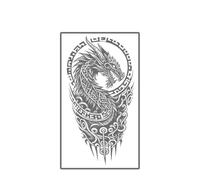 Patch De Tatouage Rune Dragon Juice Imperméable À L'eau, Rendu Des Couleurs Continu Pendant 1 À 2 Semaines