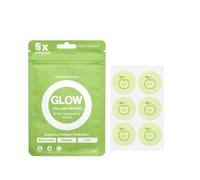 Patch décoratif pomme verte fraîche, design 3D brillant, autocollant tendance, art vestimentaire