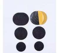 Patch d'empeigne de chaussure pour réparation de baskets - Autocollant de renfort de chaussures en tissu tissé avec semelle intérieure rembourrée et protection de talon, blanc/noir/bleu marine (C noir