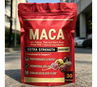 Patch d'extrait de racine de Maca noire péruvienne en promotion - Booste l'énergie, l'endurance et les performances sportives, l'humeur et la vitalité 12 Bag (360 Patches)