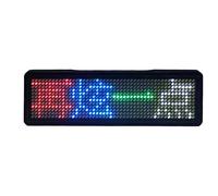 Patch d'identification LED personnalisé, affichage du nom programmable pour les rassemblements, les environnements commerciaux et les rôles de service