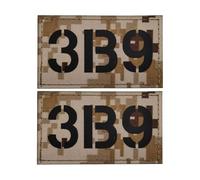 Patch d'indicatif d'appel militaire en tissu nylon, tissu réfléchissant IR tactique, patch d'identification nocturne, patch de moral, camouflage numérique du désert - 3B9