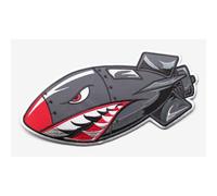 Patch Dorsal Bombe Requin - Style Nose Art Militaire (29 X 14 Cm)