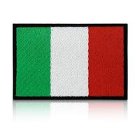 Patch drapeau de l'Italie avec fermeture à fixation | Patchs italiens à fermeture militaire italienne