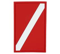 Patch drapeau Diver Down, insigne de drapeau de plongée, 3,15 x 1,97 pouces | Patch de drapeau de plongée sous-marine en PVC, Souvenir d'emblème de plongée sous-marine pour bateau, voiture, Yacht
