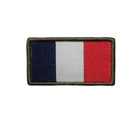 Patch drapeau français haute visibilité brodé sur tissu