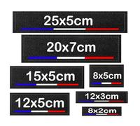 Patch Drapeau Français Personnalisé Imprimé - Écusson Nom Non Brodé - Auto-agrippant, Thermocollant ou à Coudre - Plusieurs Tailles (20x7cm)