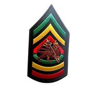 Patch ecusson Blason Drapeau Rasta-fari Leon brodé-rie thermocollant