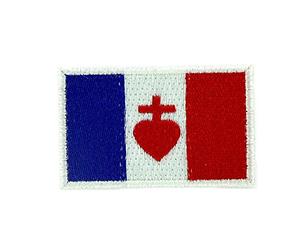 Patch ecusson brode backpack drapeau france sacre c½ur catholique jesus royal