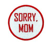 Patch ecusson brode backpack sorry mom biker moto thermocollant motard vintage