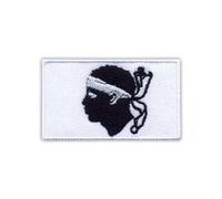 Patch écusson brodé drapeau de la Corse 5,6 cm thermocollant thermocollant