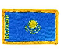 Patch écusson brodé drapeau kazakhstan insigne thermocollant blason backpack