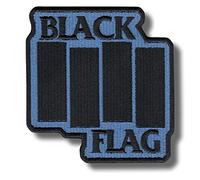 Patch écusson brodé drapeau noir thermocollant