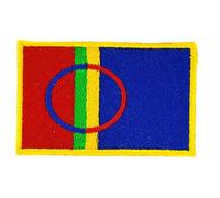 Patch écusson brodé drapeau samis sami lapon laponie same sac a dos backpack