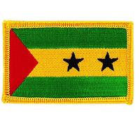 Patch écusson brodé drapeau sao tome et principe thermocollant insignen blason