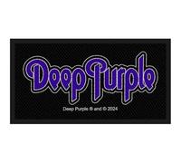 Patch écusson brodé logo officiel Deep Purple noir et violet 10 x 5 cm