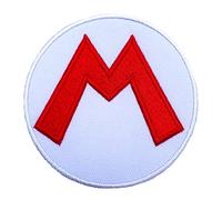 Patch écusson brodé Super Mario M Logo Patch Patch thermocollant pour Costume Cosplay